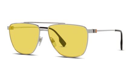 Burberry BE3141 Blaine Silver , Yellow glasses - Silver / Yellow - Angle View