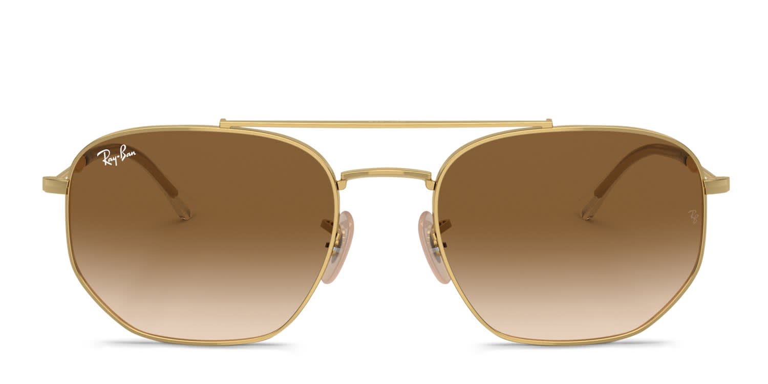 Ray-Ban RB3707 Gold glasses - Gold - Frontal View