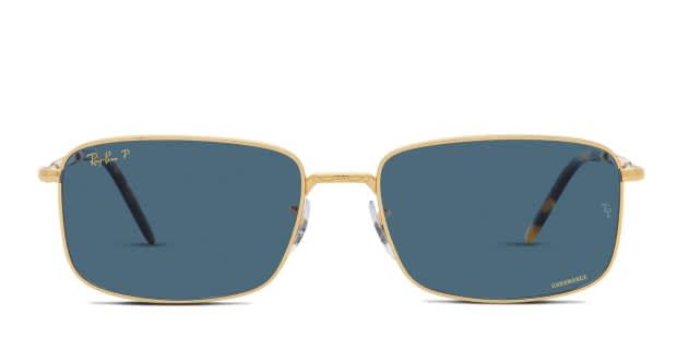 Ray-Ban RB3717 Gold, Blue Prescription Sunglasses - 50% Off  display picture 2