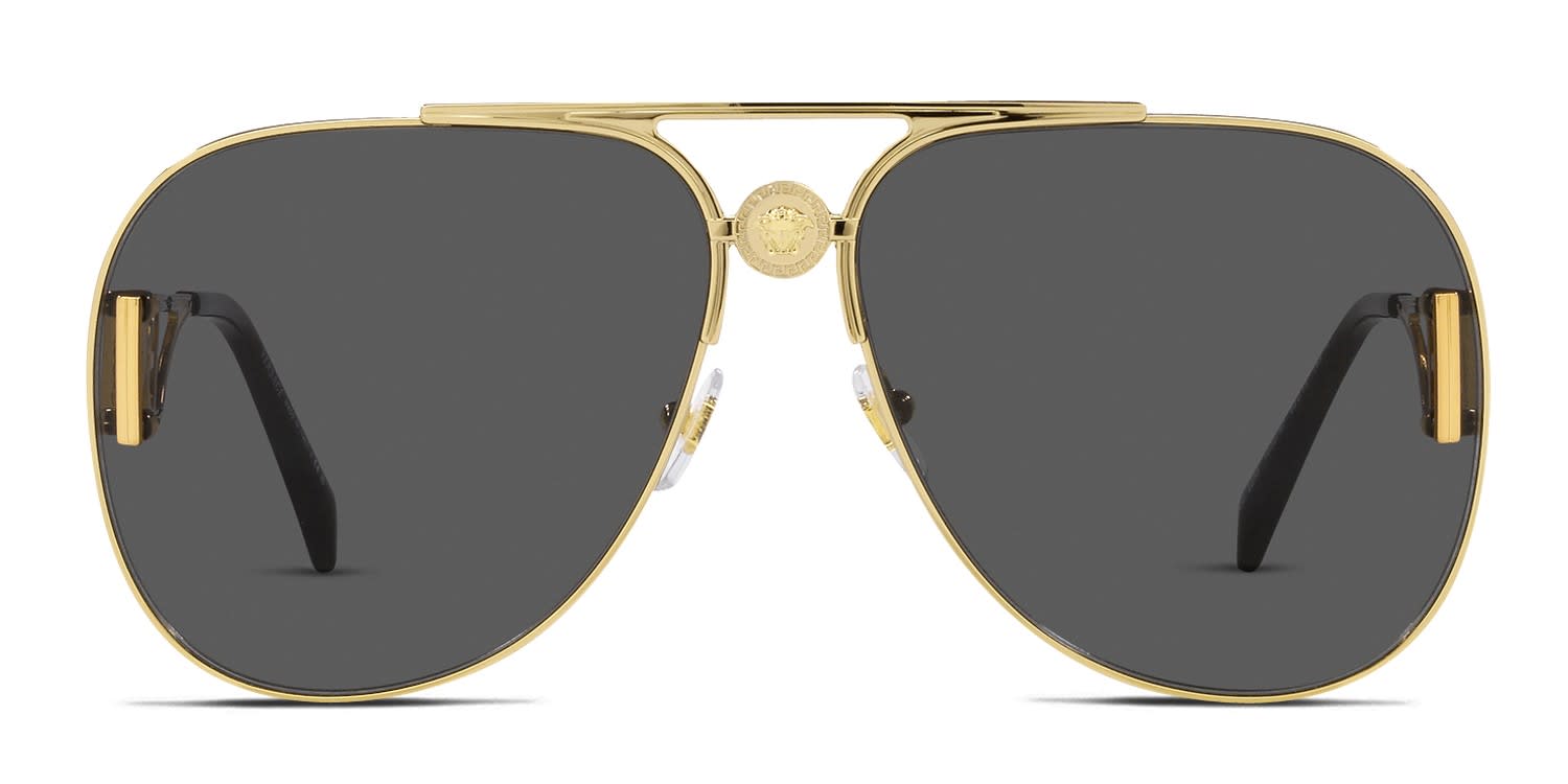 Versace VE2255 Gold , Gray Prescription Sunglasses - 50% Off Lenses
