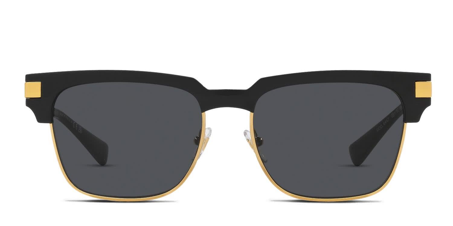 N*O様 VERSACE グレカサングラス ブラック/ゴールド　VE4447 美 Versace VE4447 Black, Gold Prescription Sunglasses - 50% Off Lenses