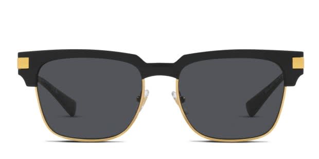 Versace VE4447 Black, Gold Prescription Sunglasses - 50% Off Lenses