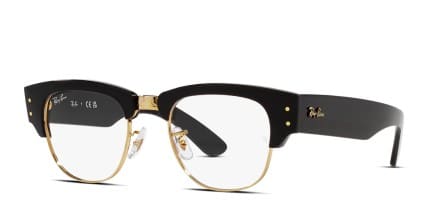 Ray-Ban RX0316V Mega Clubmaster Black , Gold glasses - Black / Gold - Angle View