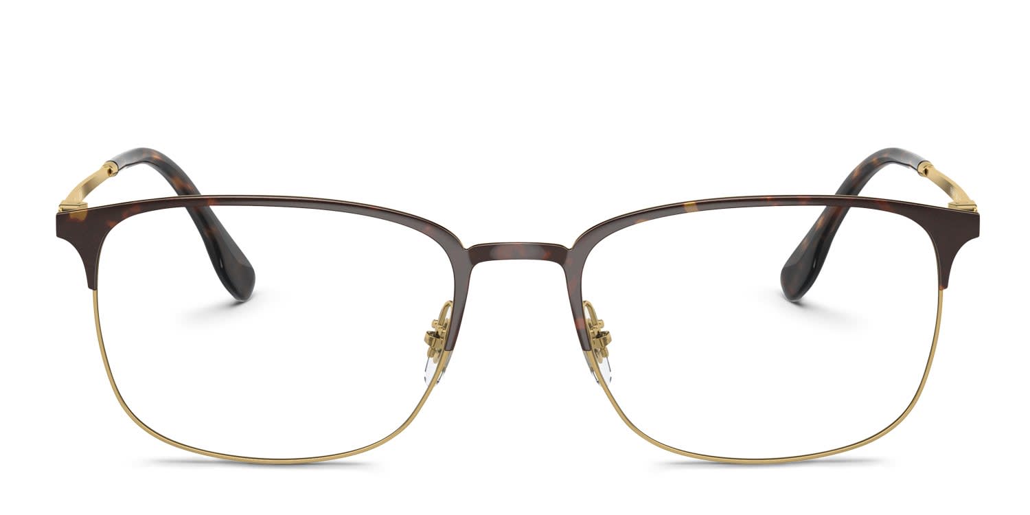 Ray-Ban RX6494 Tortoise, Gold glasses - Tortoise / Gold - Frontal View