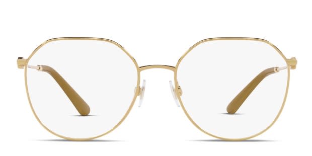 Dolce and gabbana gold frame glasses clearance