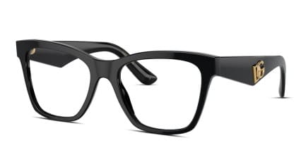 Dolce & Gabbana DG3374 Shiny Black glasses - Shiny Black - Angle View