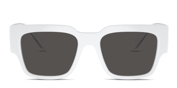 Dolce & Gabbana White Frame Sunglasses DG Crossed Sunglasses in Milky white for Women  main image 2