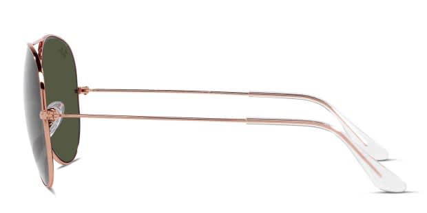Ray-Ban RB3025 Rose Gold, Green Prescription Sunglasses - 50% Off