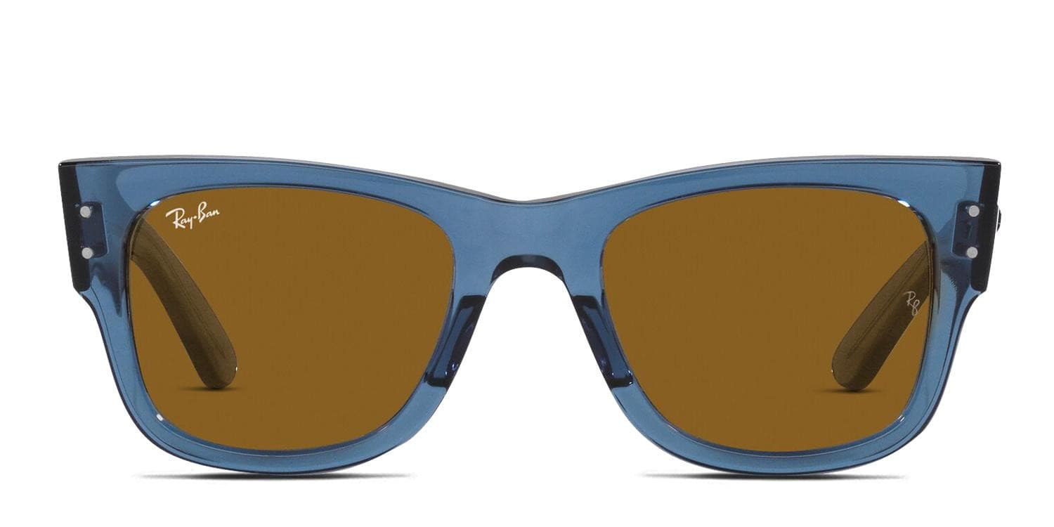 Ray-Ban RB0840S Mega Wayfarer Blue, Clear Prescription Sunglasses