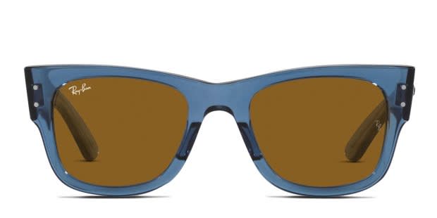 Ray-Ban RB0840S Mega Wayfarer Blue, Clear Prescription Sunglasses