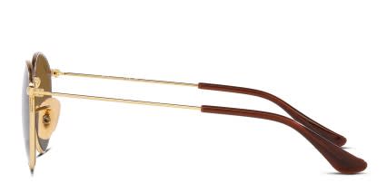 Ray-Ban RJ9547S Junior Round Kids Gold, Brown glasses - Gold / Brown - Side View
