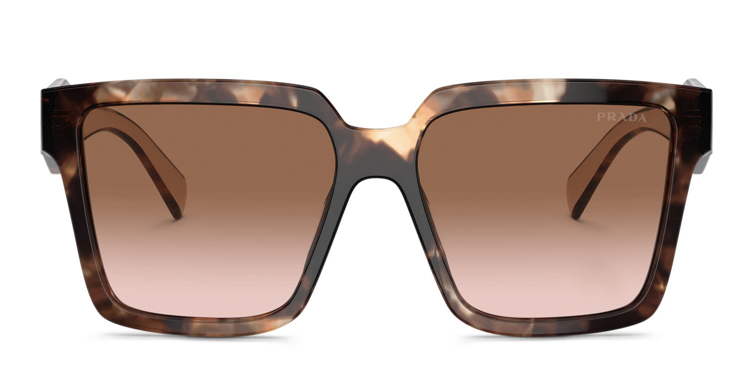 Prada PR24ZS Gold, Tortoise, Brown glasses - Gold / Tortoise / Brown - Frontal View