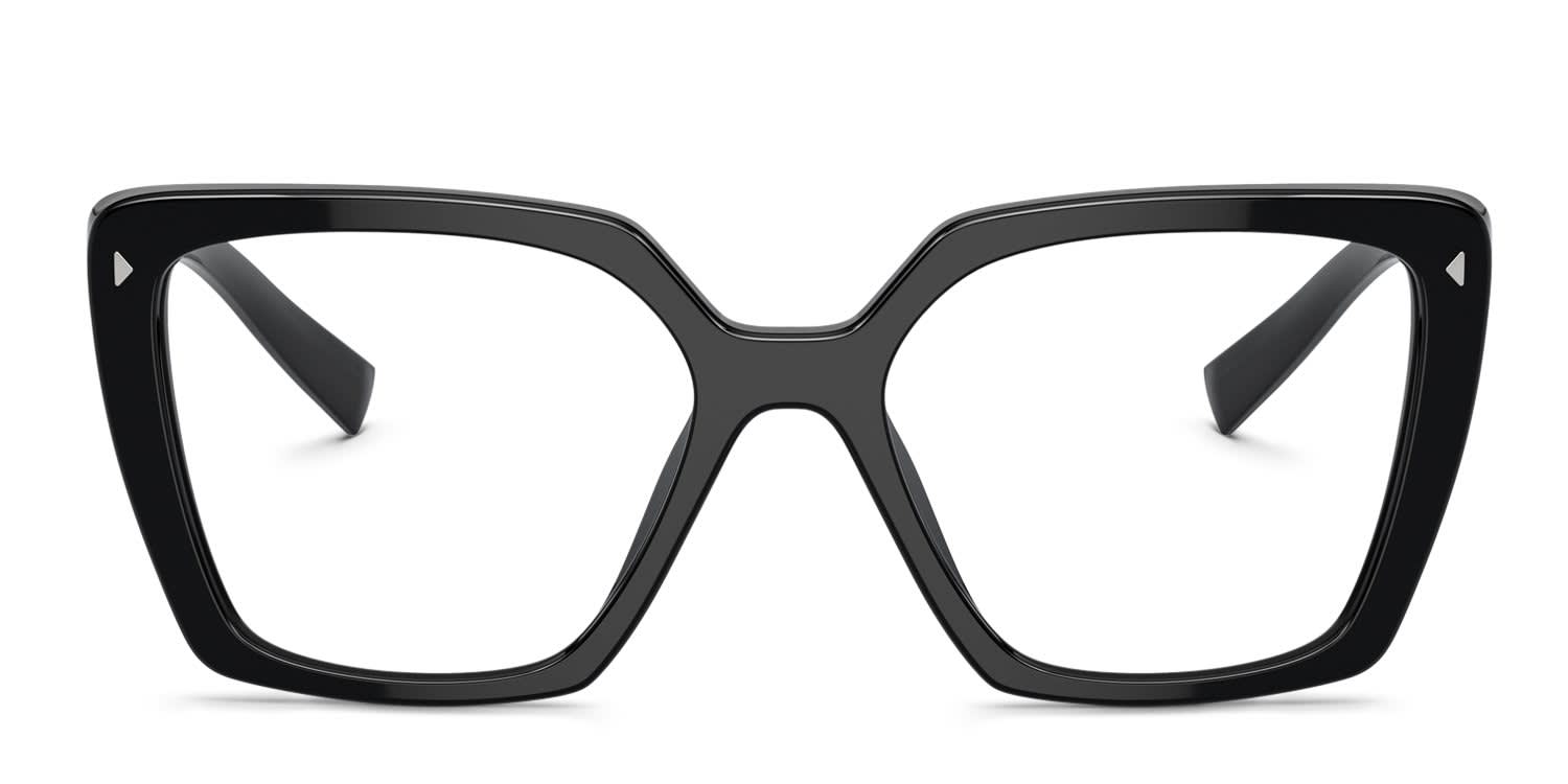 Prada PR16ZV Shiny Black glasses - Shiny Black - Frontal View