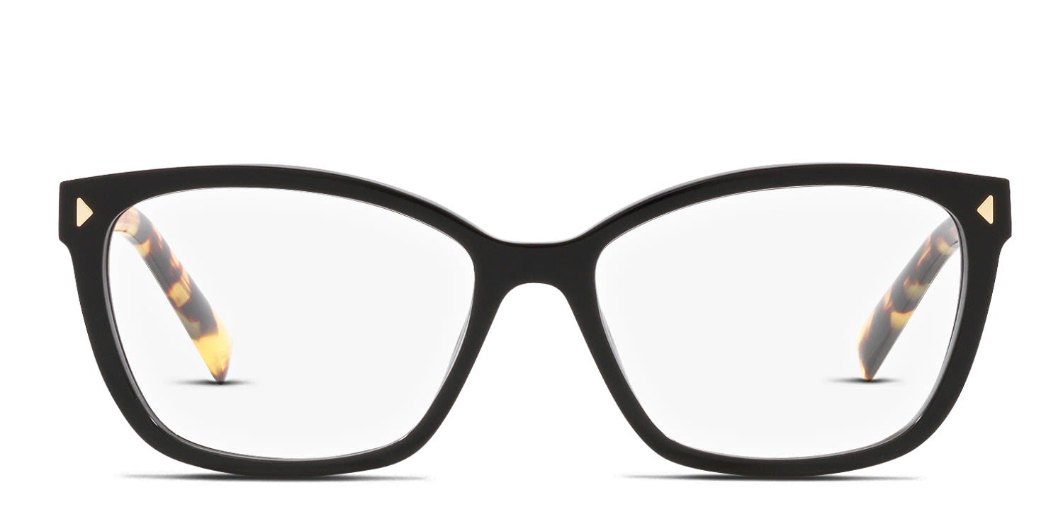 Prada PR15ZV Black glasses - Black - Frontal View