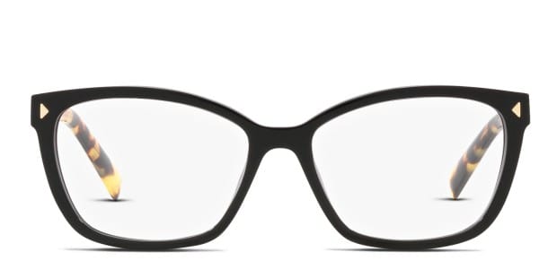おしゃれ PRADA （プラダ）メガネフレーム  PR15ZV ブラック Prada PR 15ZV Eyeglasses | Select Eyewear
