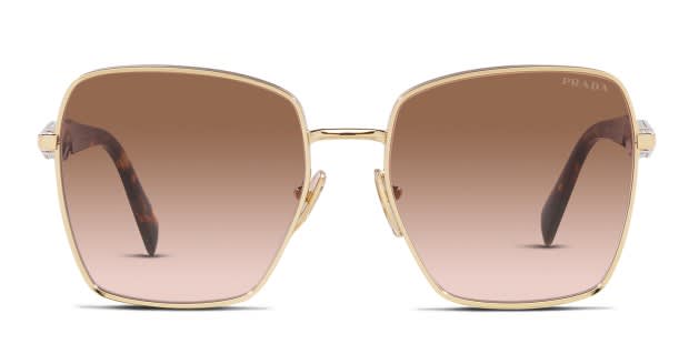 Prada rimmed square metal sunglasses hot sale
