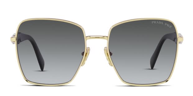 Prada PR64ZS Gold , Gray Prescription Sunglasses - 50% Off Lenses