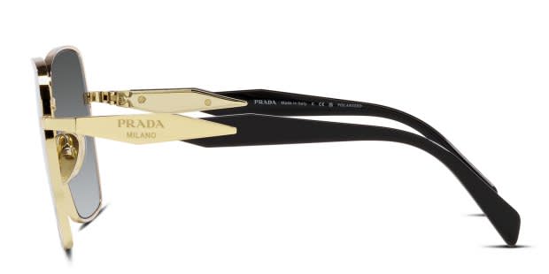 Prada PR64ZS Gold , Gray Prescription Sunglasses - 50% Off Lenses