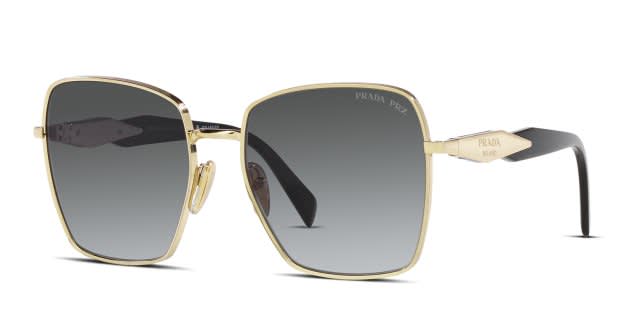 Prada PR64ZS Gold , Gray Prescription Sunglasses - 50% Off Lenses