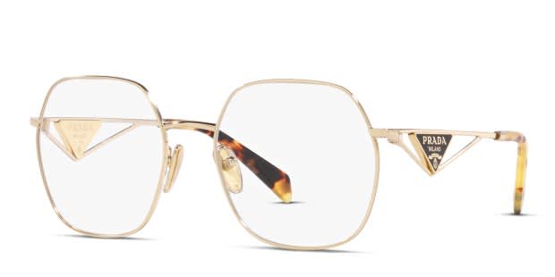 Prada PR59ZV Gold Eyeglasses | Includes FREE Rx Lenses