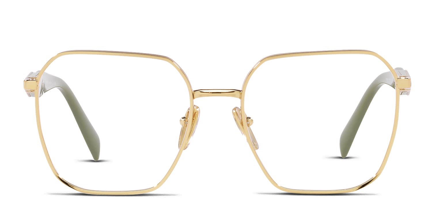 Prada PR56ZV Gold Eyeglasses | Includes FREE Rx Lenses