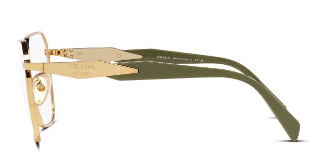 Prada gold frame glasses new arrivals