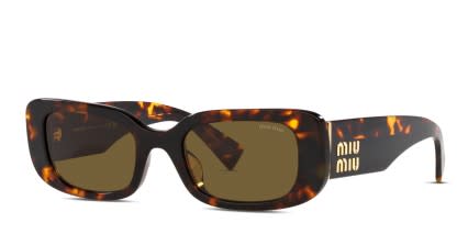 Miu Miu MU08YS Tortoise glasses - Tortoise / Brown - Angle View