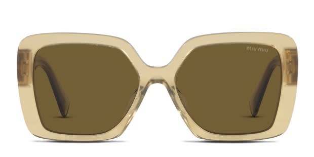 Miu Miu MU10YS Universal Fit Brown , Green Prescription Sunglasses 