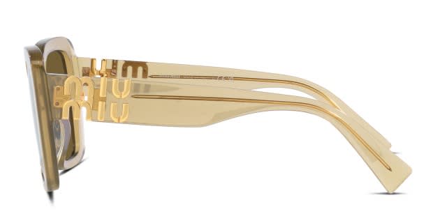 Miu Miu MU10YS Universal Fit Brown , Green Prescription Sunglasses 