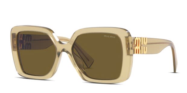 Miu Miu MU10YS Universal Fit Brown , Green Prescription Sunglasses