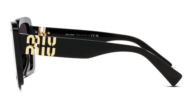 Miu Miu MU10YS Universal Fit Black , Gray Prescription Sunglasses 