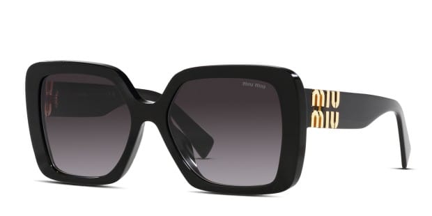 Miu Miu MU10YS Universal Fit Black , Gray Prescription Sunglasses  