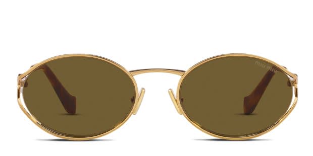 Miu Miu MU52YS Universal Fit Bronze , Brown , Gold Prescription