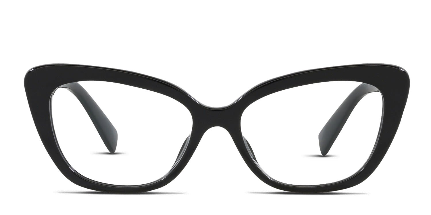 Miu Miu MU05VV Universal Fit Black glasses - Black - Frontal View