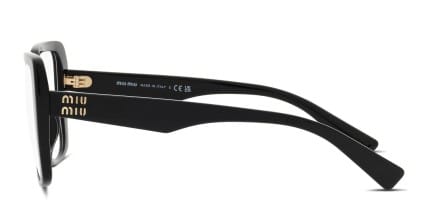 Miu Miu MU06VV Black glasses - Black - Side View