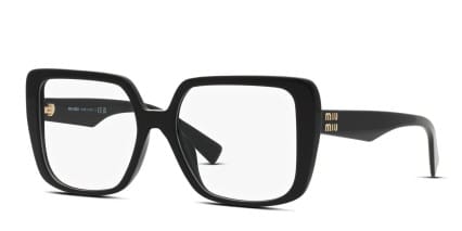 Miu Miu MU06VV Black glasses - Black - Angle View