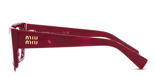 miu miu ハート型サングラス レッド Miu Miu MU03VV Universal Fit Multicolor , Red Eyeglasses