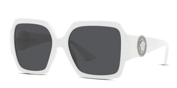 Versace white new arrivals frame sunglasses