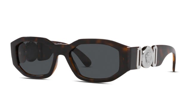 サングラス VERSACE Woman Sunglasses Brown 0VE4361 521773 Versace Brown Geometric Unisex Sunglasses VE4361 521773 53