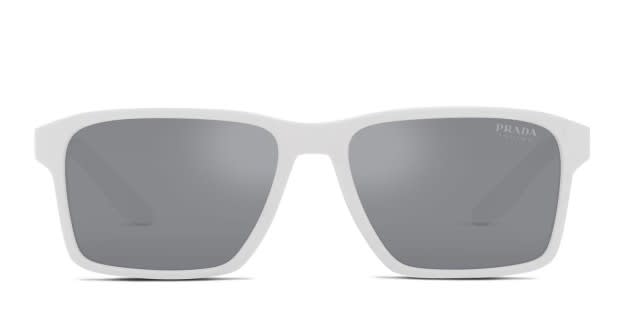 Prada white frame sunglasses shop