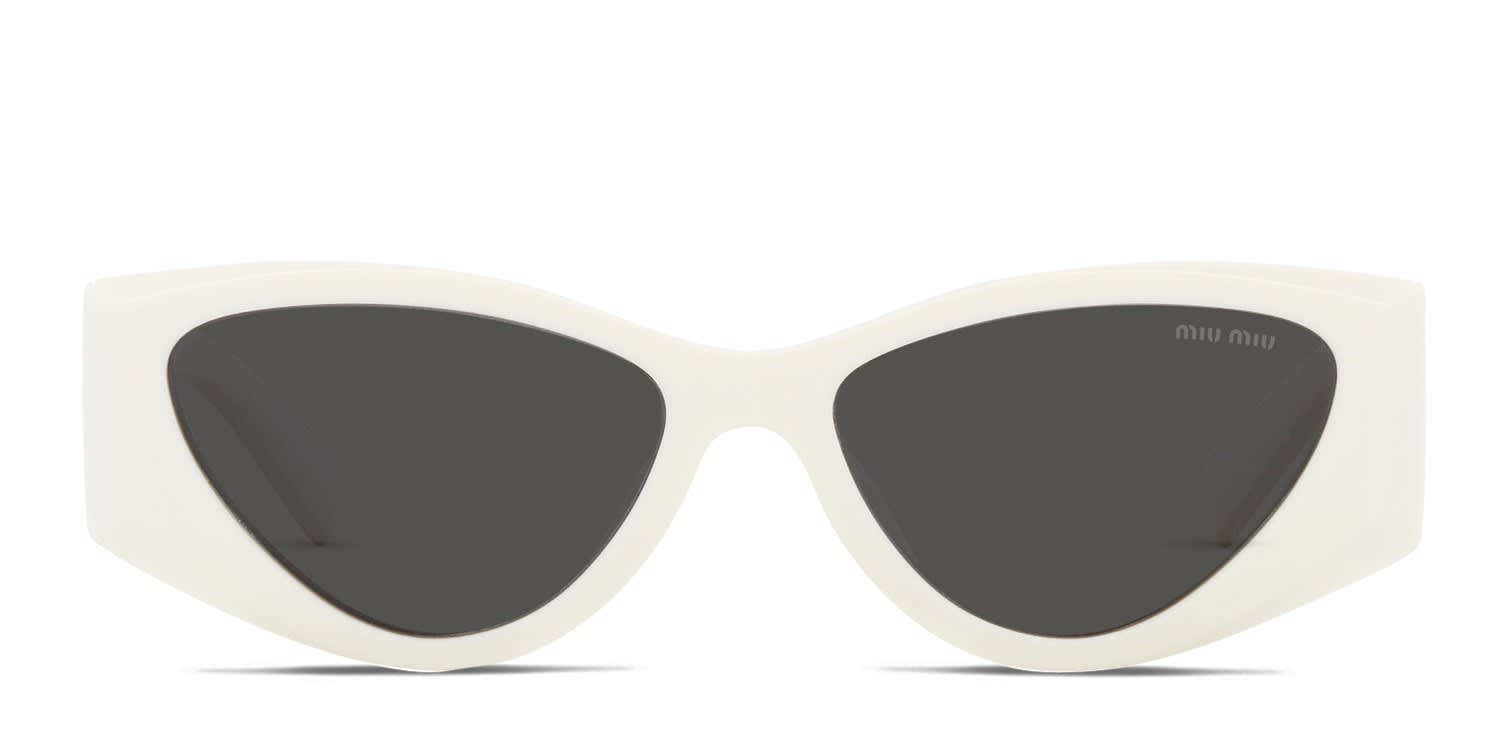 Miu Miu MU06YS Universal Fit Gray , White glasses - Gray / White - Frontal View
