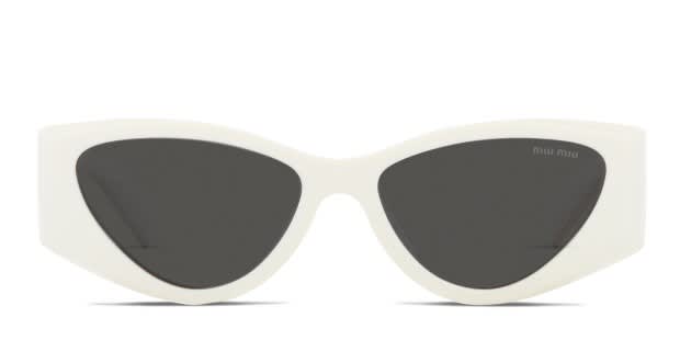 関税送料込み【Miu Miu】ミュウミュウ 06YS ホワイト サングラス Miu Miu Eyewear ミュウミュウ・アイウェア スクエアフレーム