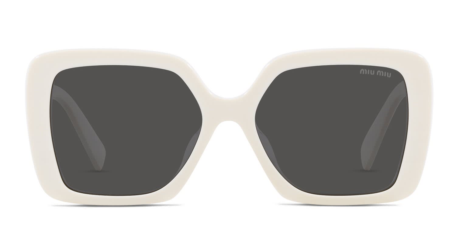 Miu Miu MU10YS Universal Fit Gray , White glasses - Gray / White - Frontal View