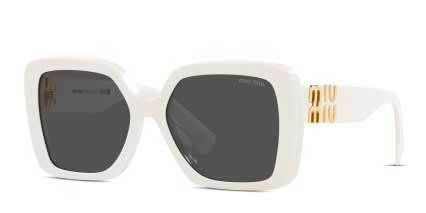 Miu Miu MU10YS Universal Fit Gray , White glasses - Gray / White - Angle View