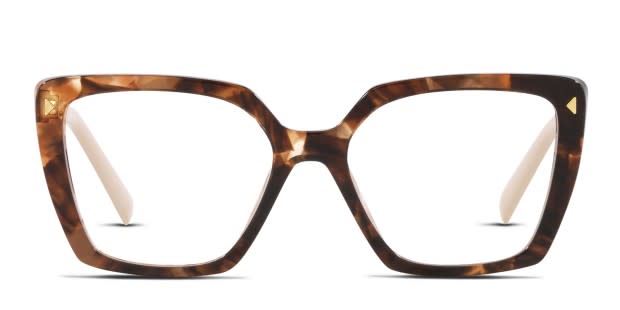 Prada PR16ZV Gold Tortoise Eyeglasses Includes FREE Rx Lenses