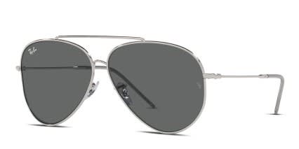 Ray-Ban RBR0101S Aviator Reverse Silver glasses - Silver - Angle View