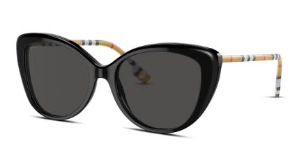 Burberry BE4407 Shiny Black glasses - Shiny Black - Angle View
