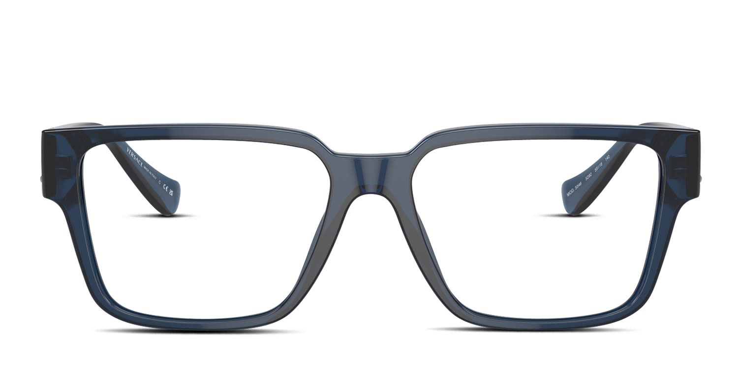 Versace VE3346 Blue, Clear glasses - Blue / Clear - Frontal View