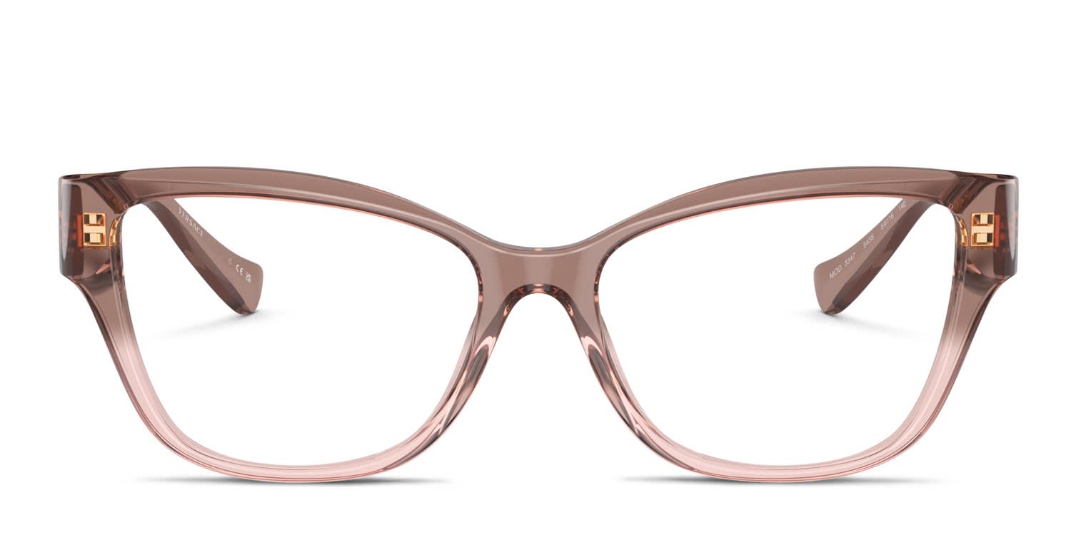 Versace VE3347 Pink, Clear glasses - Pink / Clear - Frontal View