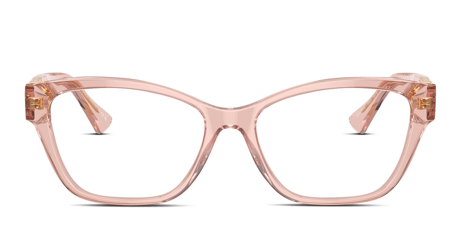 Versace VE3344 Brown, Clear glasses - Brown / Clear - Frontal View